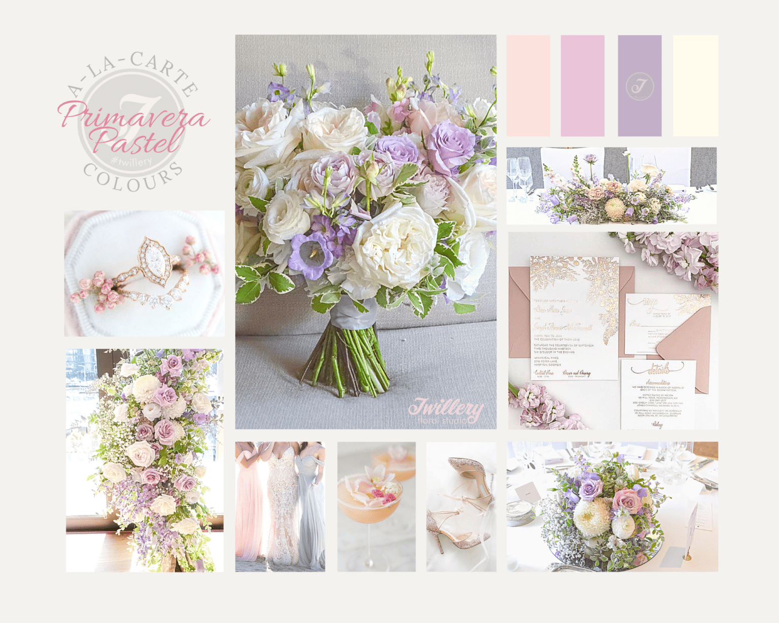 Wedding Package Colour Scheme - Primavera Pastel
