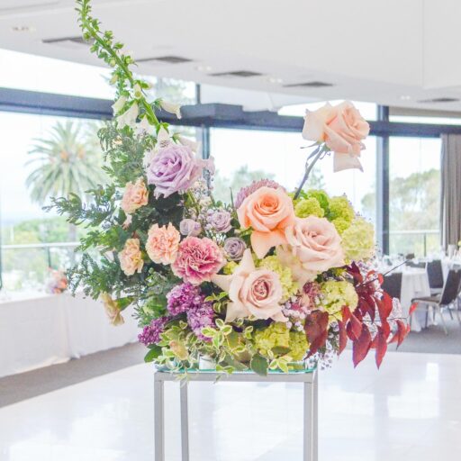 Perth wedding florist tall centrepiece