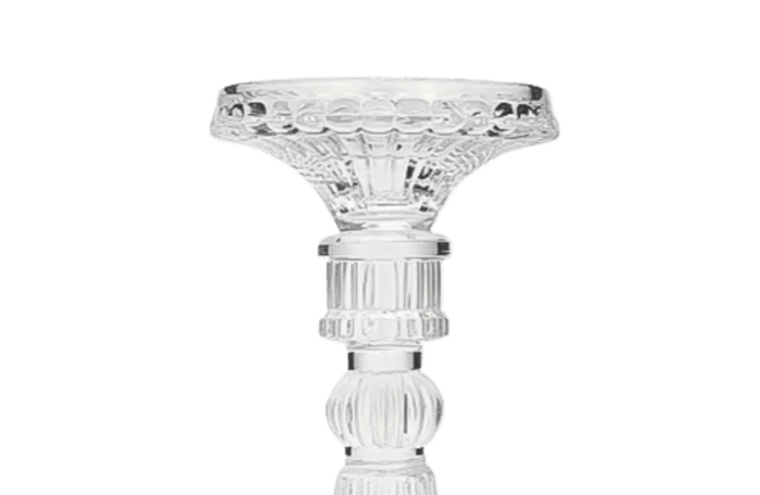 premium faceted glass candle holder for both dinner and pillar candles